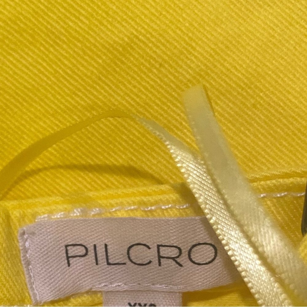 ANTHROPOLOGIE / PILCRO Yellow Halter Neck Denim Dress     NWT - Picture 8 of 9